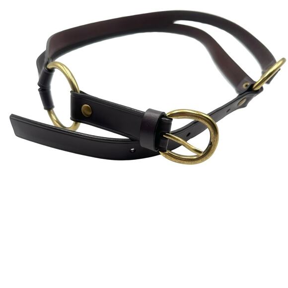 NWOT - ABG11 women\'s beautiful leather+man made boho belt mauve tone - SIZE 41\
